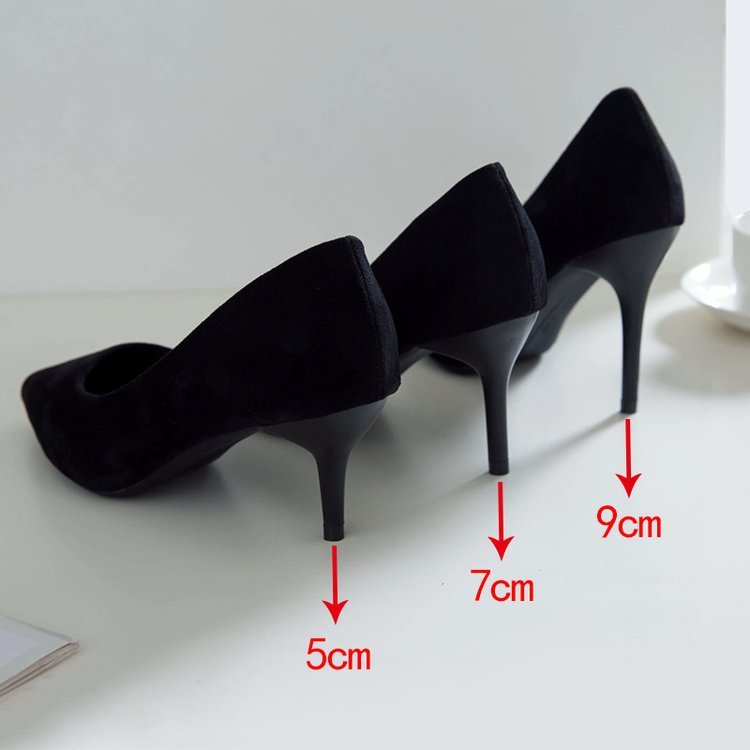 Black Suede Stiletto Heels
