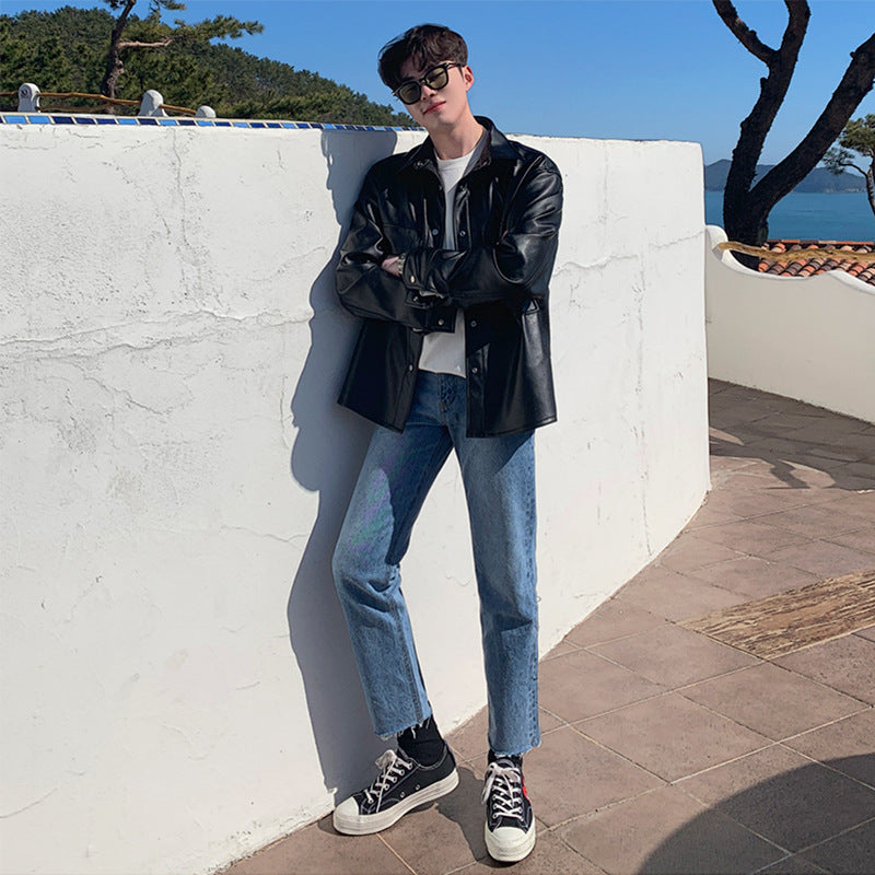 Men's Straight Loose Ninth Casual Jeans