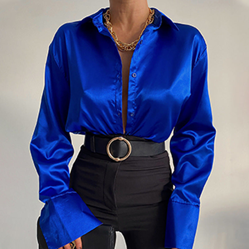 Autumn Cotton Polo Collar Shirt