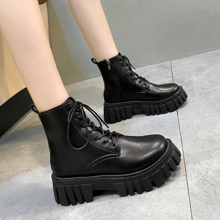 Platform Lace-Up Boots