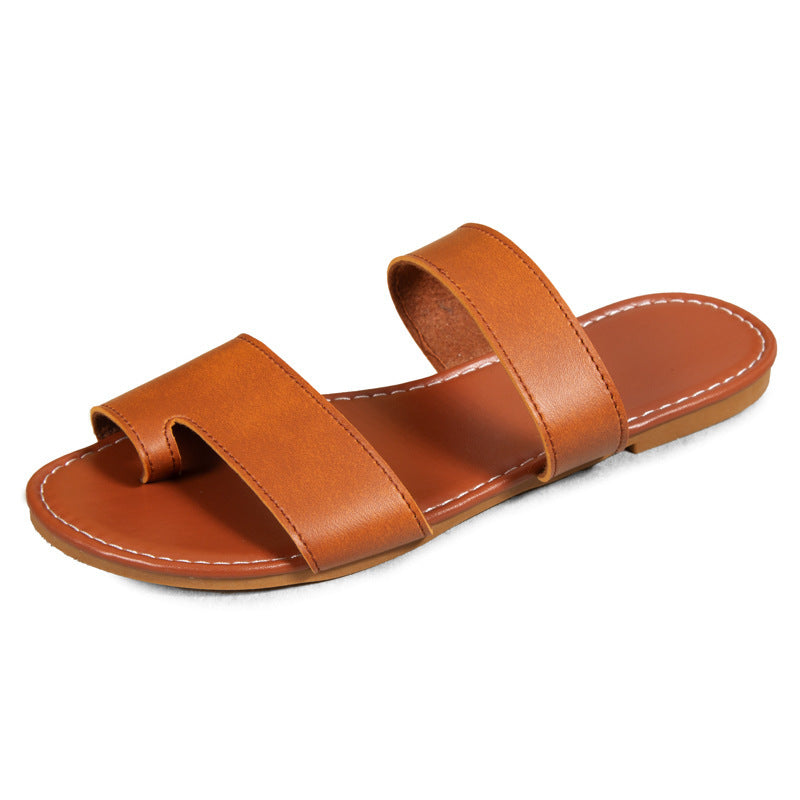 Round Toe Flat Slippers