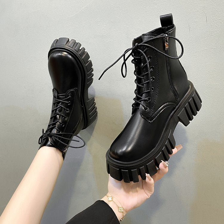 Platform Lace-Up Boots