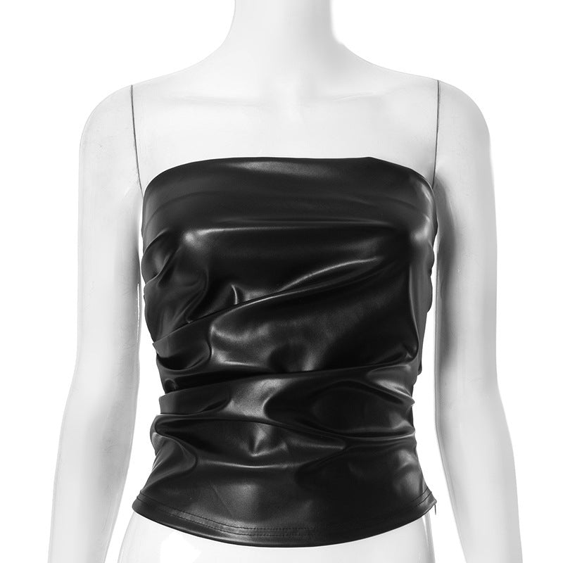 Women's Leather Tank Top