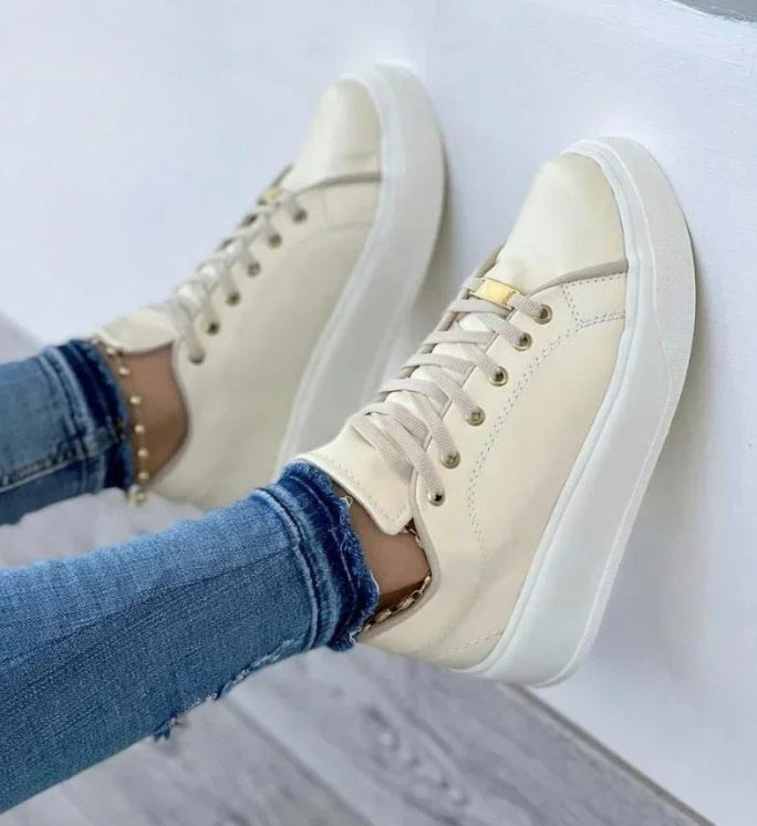 Thick Sole Lace-Up Shoes