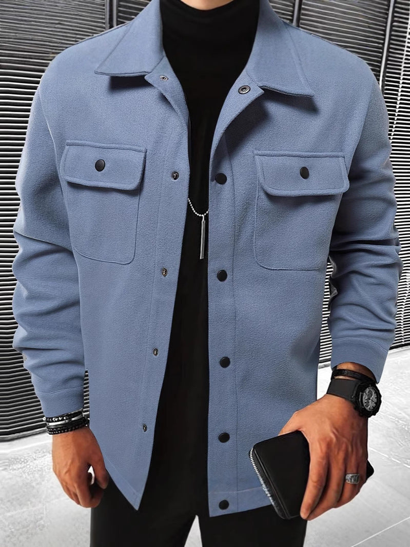 Autumn Winter Men's Casual Brushed Jacket