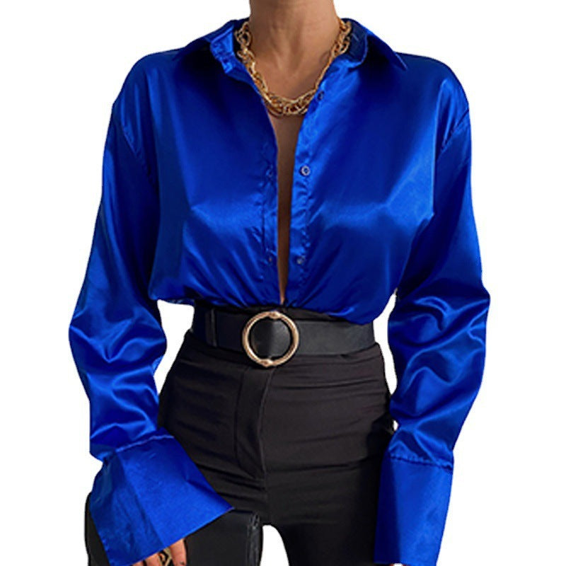 Autumn Cotton Polo Collar Shirt