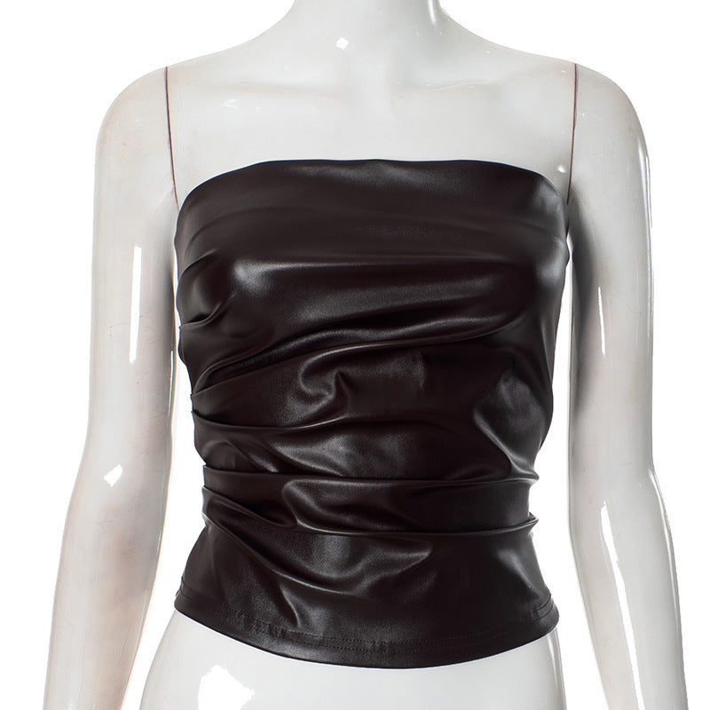Women's Leather Tank Top