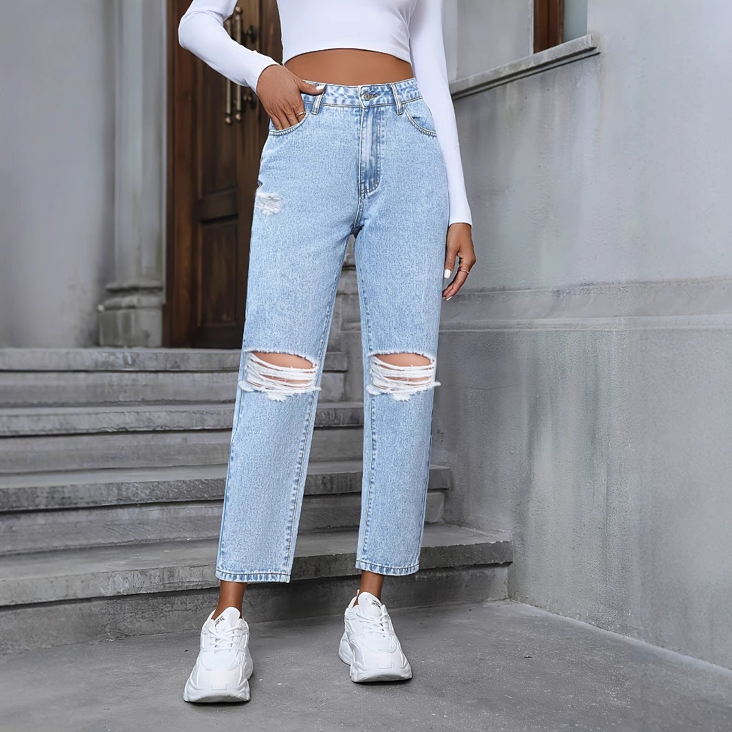 Women's Loose Ripped Jeans