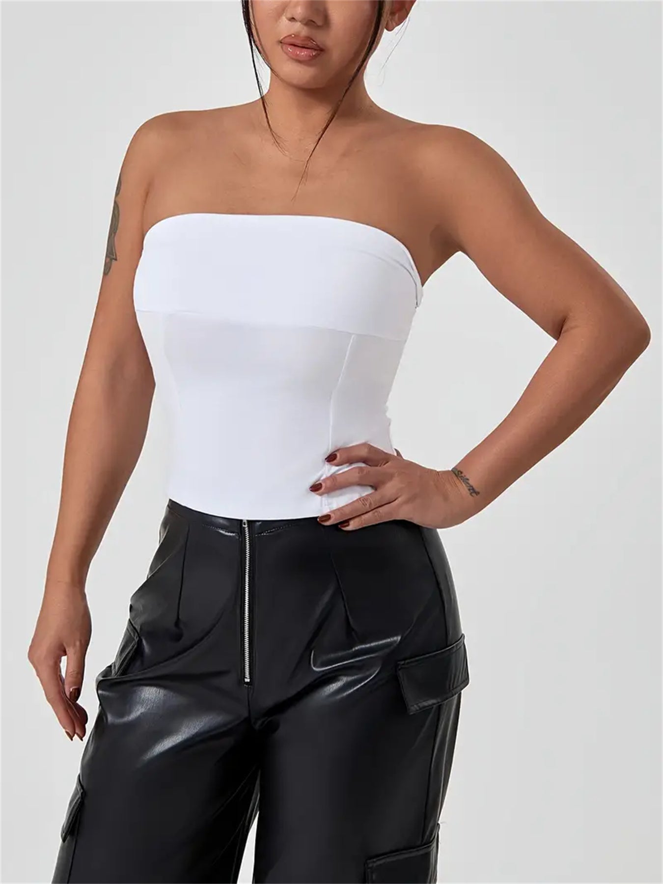 Crop Solid Color Tube Top