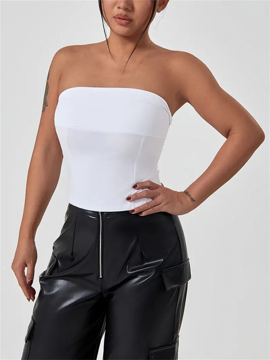 Crop Solid Color Tube Top