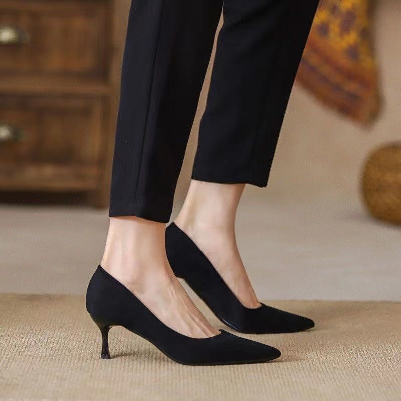 Black High Heel Work Shoes
