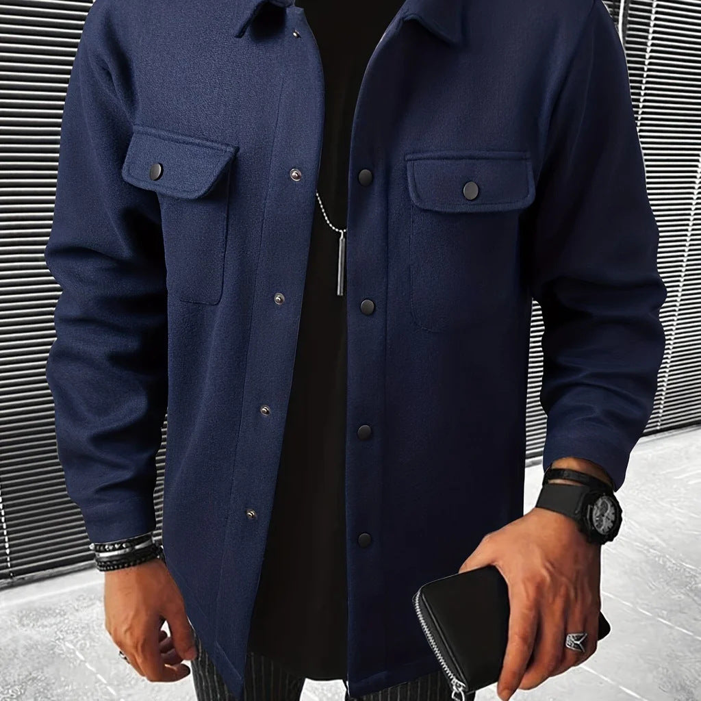 Autumn Winter Men's Casual Brushed Jacket