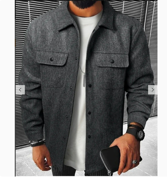 Autumn Winter Men's Casual Brushed Jacket